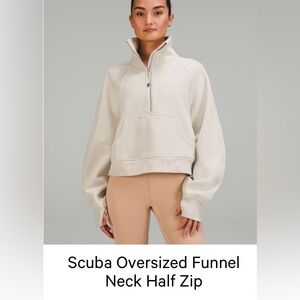 Lululemon Scuba Oversized Half Zip Funnel Neck